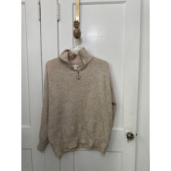 H&M women’s size medium tan, long sleeve sweater - Picture 1 of 11